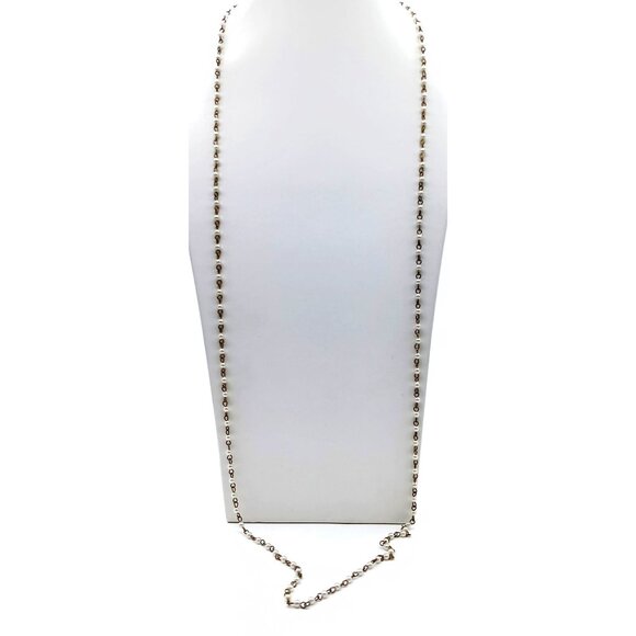 Delicate Marvella Pearl Chain Necklace, Art Deco Flapper Length Vintage Classic - Picture 2 of 5